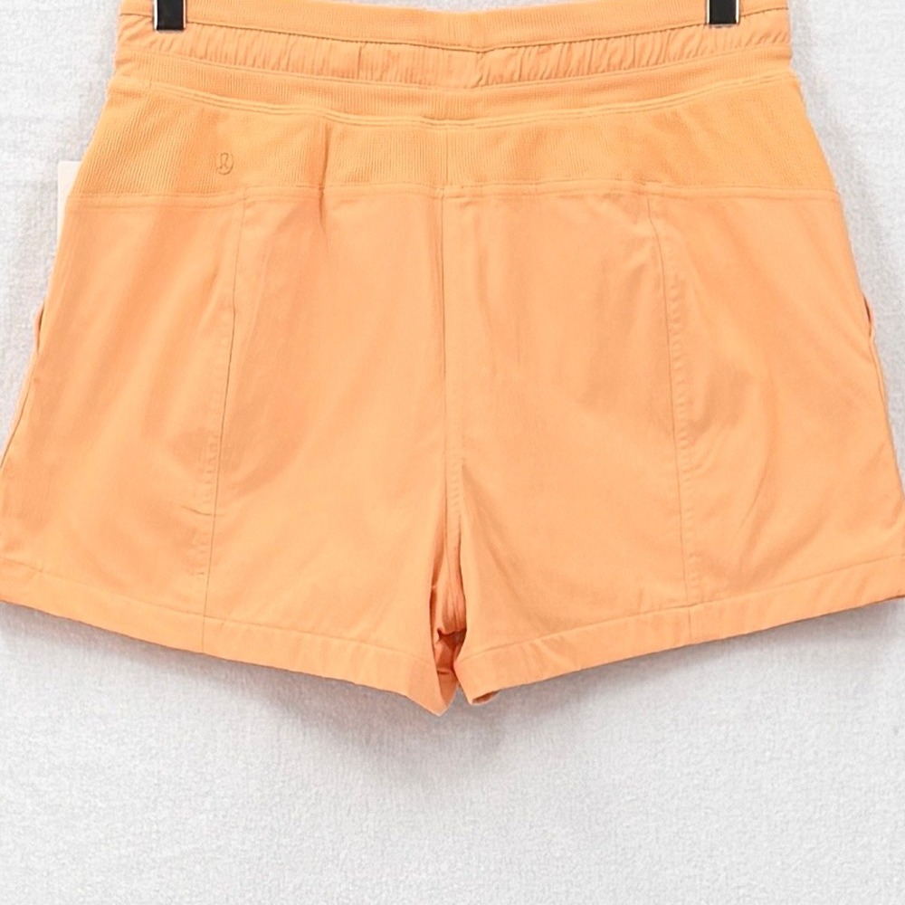 LULULEMON Dance Studio HR Short 3.5" Lined Women 6 Orange Athletic High Rise NEW - Picture 9 of 16